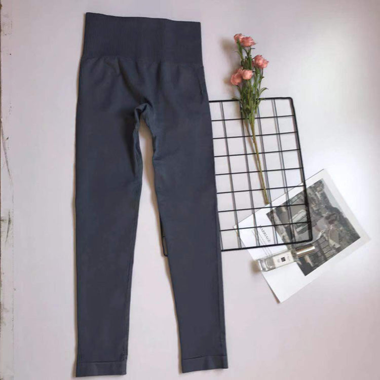 Dark gray high-waist athletic leggings from Women's Athletic Set.
