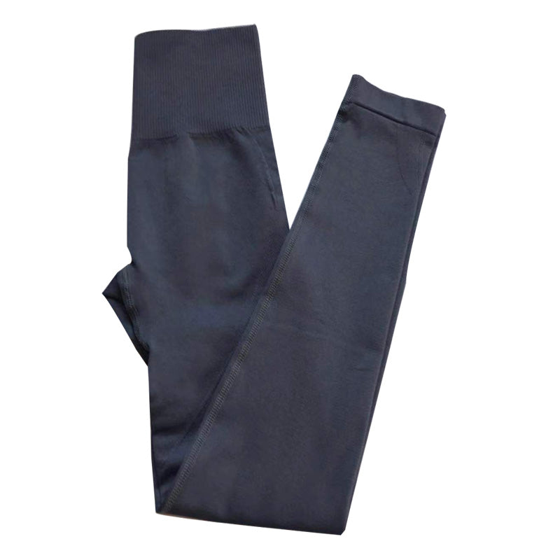 Navy high-waist athletic leggings for women, from a bra-pants set