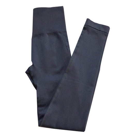 Navy high-waist athletic leggings for women, from a bra-pants set