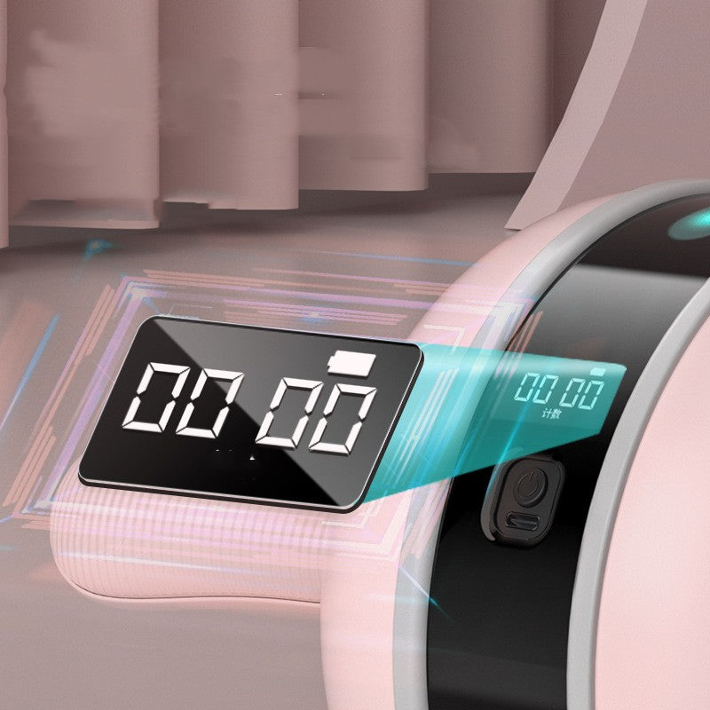 Pink Ab Wheel with LED display & USB charging, auto rep counter and built-in LED light.